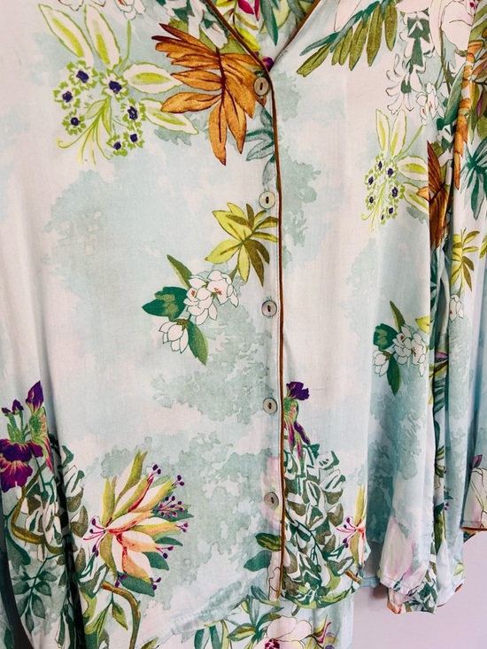 Laurence Tavernier Floral Viscose Lounge Set S French Quiet Luxury Pajama Set - Picture 4 of 10